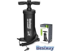 Pompa Manuale 37 cm Gonfiaggio Sgonfiaggio Gonfiabili Bestway 62086 3 Adattatori
