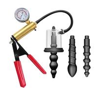 Pompa Manuale Anale e Vaginale in Silicone - Analplug e Stimolatore Clitoride per Giochi SM Intimi