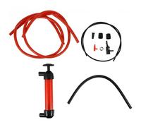 Pompa Manuale per Travaso Carburante in PVC, Kit Portatile | Uso D’emergenza per Auto e Acquario, Trasferimento Liquidi, senza Aspirazione Orale, per Meccanici