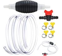 Pompa Manuale Travaso Liquidi Pompa Trasferimento Pompa a Sifone Pompa Trasferimento Liquido dell'Acqua + Valvola per Auto Benzina a Gas Benzina a Gasolio (2.0 M)
