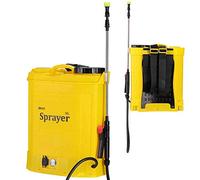 Pompa Nebulizzatore da Spalla Irroratrice Alimentazione a Batteria 12Ah Ricaricabile Capacità 16Lt Pressione 2-3 BAR Asta Nebulizzante in Acciaio Spallacci Imbottiti e 3 Ugelli di Spruzzatura