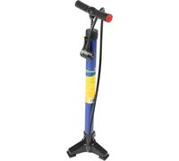 Pompa officina bici tubolare in metallo blu impugnatura ergonomica T gonfiaggio rapido valvole italiana francese americana tre piedi