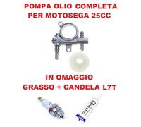 Pompa olio completa con ingranaggio a vite senza fine per motosega 25cc