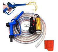 Pompa olio elettrica Pompa 12V Distributore carburante Kit combinato spruzzatore carburante, trasferimento olio Cherosene Biodiesel con tubo flessibile Trasferimento ugello e tubo flessibile