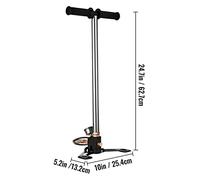 Pompa PCP a 3 stadi + Manometro 4500PSI Pneumatico Kayak Palla Fucile gonfiabile Pistola ad aria Staffa di riempimento Pompa manuale ad alta pressione Per uso fai da te(Silver)