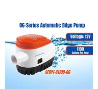 Pompa per acqua marina da 1100 GPH, piccola pompa di sentina, pompa di drenaggio automatica