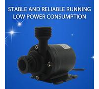 Pompa per acqua sottomissione senza spazzole Ultra silenziosa 800LH Flusso alto 5 m DC 12V24V Motore in acciaio inossibile durevole per l'acquario Fontana nera 80mm (DC24V)