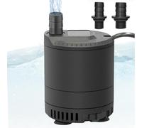 Pompa per acquario, 20 W, 1500 l/h, ultraleggera, pompa per laghetto, mini pompa per acquario, con cavo di alimentazione da 1,5 m e interruttore regolabile, piccola per acquario, stagno, idroponica