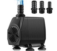 Pompa per Acquario 48W 2500L/H,Portata Regolabile,Pompa Sommersa, Massima di Sollevamento 2.5m, con Filtro e 3 Ugelli 13/16/19mm,Ideale per Acquari e Laghetti,Fontane