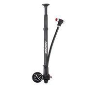 Pompa per bicicletta 300 psi per forcella anteriore e pneumatico posteriore, leggera e sicura con misurazione accurata della pressione (nero)