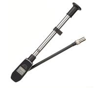 Pompa per bicicletta specifica MTB con monitoraggio digitale della pressione fino a 300 PSI per forcella anteriore e ammortizzatore posteriore, gonfiaggio portatile, design in alluminio