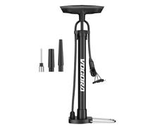 Pompa per Bicicletta VOGORA con Valvole Presta & Schrader, Pompa per Tutti i Tipi di Biciclette, Pompa a Pedale per Pneumatici di Auto, Bici da Strada, Mountain Bike & Palloni.