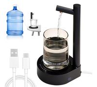 Pompa Per Bottiglie D'acqua, Automatica Pompa per Acqua Portatile, 6-Livelli Distributore D'acqua con Vassoio di Supporto, USB Ricarica Dispenser Di Acqua Intelligente, Pompa D'acqua per Campeggio