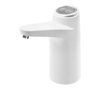Pompa per bottiglie d'acqua, dispenser elettrico portatile, ricarica USB, pompa automatica per acqua potabile, rubinetto da campeggio, pompa automatica per casa, ufficio, cucina, campeggio (bianco)