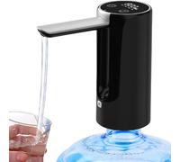 Pompa per bottiglie d'acqua: erogatore di acqua elettrico a tre marce, pompa automatica per acqua potabile, portatile, pompa automatica per campeggio, scuola, ufficio, cucina, casa (nero)
