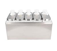 Pompa per Condimenti a Secchiello Pompa per Erogatore di in Acciaio Inossidabile Pompa per Condimento per Condimento per Marmellata di Insalata Contenitore per Ristorante(5 Pumps)