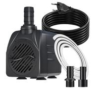 Pompa per fontana, 10 W, 600 l/h, con cavo extra lungo, protezione dal surriscaldamento, funzione ultra silenziosa, per fontane, sistemi idroponici, pompa sommergibile