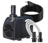 Pompa per fontana, 16 W, 800 l/h, con cavo extra lungo, protezione dal surriscaldamento, funzione ultra silenziosa, per fontane, sistemi idroponici, pompa sommergibile