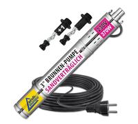 Pompa per fontana profonda, 370 W, 230 V, adatta alla sabbia, in acciaio inox
