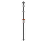 Pompa per fontana profonda da 2 pollici, 1000 L/H, 0,37 KW, pompa sommersa con interruttore a pressione in acciaio inox, 55 m, altezza di mandata, pompa dell'acqua per irrigazione giardino