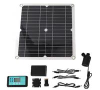 Pompa per Fontana Solare, Fontana a Pannello Solare Pompa per Acqua Ad Energia Solare Kit Pannello Solare Pompa per Acqua Solare con Scatola Batteria Controller di