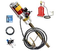 Pompa per grasso pneumatica, ingrassatore ad alta pressione ad aria compressa con separatore olio-acqua, valvola di regolazione della pressione, 16ft tubo, pompa di trasferimento olio(40cm/15.7in)