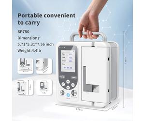 Pompa per infusione volumetrica digitale Controllo del flusso Allarme Batteria