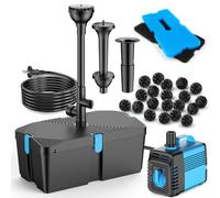 Pompa per laghetto con filtro e set fontana, 50W 2500L/H pompa da stagno e kit filtrante, sistema per laghetti esterni, filtro Koi dedicato a bassa manutenzione