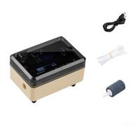 Pompa per ossigeno touch da 1,5 W, ultra silenziosa, 2 l/min, portatile, ricaricabile USB-C, aeratore con fibbia di sospensione in metallo, per pesca all'aperto, campeggio, acquario (marrone)