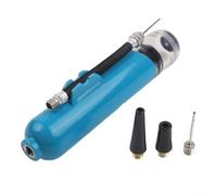 Pompa per palloni sportivi, portatile, da 20,3 cm, con 4 aghi intercambiabili, per basket, calcio, rugby, pallavolo, pompa ad aria rapida, per palestra, scuola, allenamento (blu)