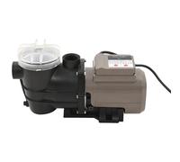 vidaXL Pompa per Piscina con Timer Nera 0,25 HP 8000 L/h Acciaio Pulizia Acqua
