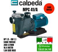 POMPA PER PISCINA MPC CALPEDA ELETTROPOMPA AUTOADESCANTE V400 HP 0.5-3