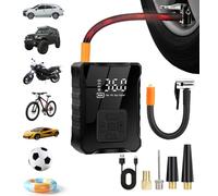 Pompa per pneumatici compressore d'aria portatile per pneumatici per auto pompa ad aria rapida per auto pompa a sfera ricaricabile 150 PSI con manometro digitale LED luce per pneumatici moto