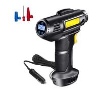 Pompa per pneumatici per auto | Compressore d'aria elettrico ricaricabile con luce LED | Compressore d'aria per gonfiaggio rapido di pneumatici 12V 100W per auto, bici, moto