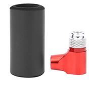 Pompa per pneumatici per bicicletta portatile manuale Mini CO2 con manicotto in spugna, lega di alluminio di alta qualità, lavorazione CNC, lunga durata, per bici da strada e (Rosso)