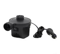Pompa per portatile 12V per Auto e per casa 300L/min Gonfiatore Elettrico con 3 Ugelli per Gommone Piscina Nero