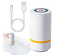Pompa per vuoto elettrica, pompa a vuoto compressa per sacchetti di stoccaggio, pompe da viaggio in ABS per alimenti, vestiti e biancheria da letto, design portatile compatto con ricarica USB per un