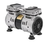 Pompa per vuoto senza olio, 550 W, testa del compressore d'aria, 1400 rpm, 8 bar, con silenziatore, pompa a bassa pressione, per esperimenti di tenuta del gas, lavorazione alimentare, macchine mediche