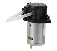 Pompa Peristaltica 12V DC con Testa Dosatrice Autoaspirante, Micro Pompa Chimica per Laboratorio e Acquari, Portata 10-90 ml/min, Nero
