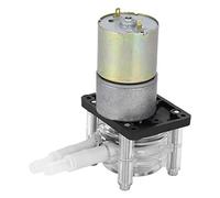 Pompa peristaltica, autoadescante, telaio ruota in acciaio inox, PC, testa trasparente, motore DC (12 V)