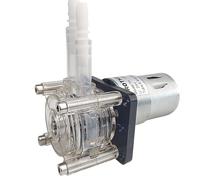 Pompa peristaltica DC 12V/24V 500ml/min Pompa dosatrice for acquario sottovuoto Laboratorio analitico(Silicone tube,24V)