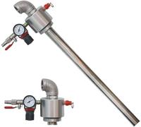 Pompa pneumatica for travaso olio, pompa pneumatica di diluizione, adatta for fusti di olio da 180-220 kg, dotata di manometro aria e valvola di sicurezza, utilizzata for il trasporto di gasolio, olio
