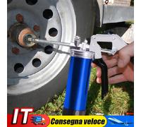 Pompa pneumatica per compressore pneumatico con 2 accoppiatori per ingrassatore
