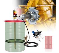 Pompa pneumatica per grasso per macchinari, rapporto di pressione 50:1 con tubo da 5 m e testa di pistola per ingrassaggio a 360°, soluzione di lubrificazione industriale