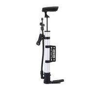 Pompa Portatile per Biciclette in Lega di Alluminio Argento | Facile da Usare, Pompaggio Stabile Supporto a Piede, Include Ago Gas, per Ciclismo e Usi Sportivi