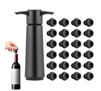 Pompa Salvavino con 24 Tappo Vino Sottovuoto, Pompa Sottovuoto Per Vino, Accessori Vino E Bar con Tappo Sottovuoto Per Vino, Kit Di Tappi Per Vino Sottovuoto, Mantenere Il Vino Fresco
