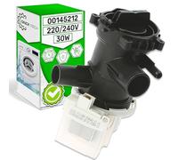 Pompa Scarico Lavatrice 30W con Codice Originale 00145212 145212 per Bosch per Siemens iQ100 iQ300 iQ500 Avantixx Extraklasse Classixx VarioPerfect - Garanzia di 5 Anni - ONIX TECH