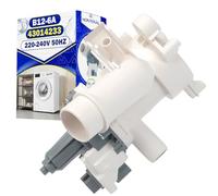 Pompa Scarico Lavatrice B12-6A 38W 220-240V 50Hz con Filtro con Codice Originale 43014233 per Candy per Haier per Hoover per Rosieres per Zerowatt - Garanzia di 10 Anni - MONTERAL
