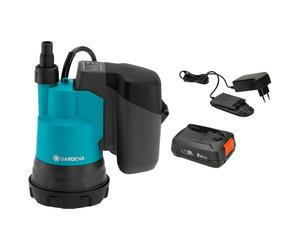 Pompa serbatoio 2000/2 P4A 18V 2,5 Ah batteria inclusa Pressione massima di erogazione/pressione: 20 m/2 bar Portata massima: 2.000 l/h Batteria a LED e indicatore modalità di alimentazione