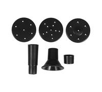 Pompa Solare per Fontanella da Giardino 6 Ugelli Neri | Kit Componibile in Plastica Abs, Getti Multipli e Adattatori Inclusi, per Stagni, Vasche e Terrazze